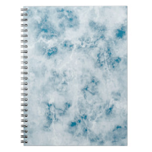 Caderno Espiral Fundo de Textura Azul Marble