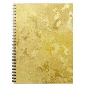 Caderno Espiral Fundo de Textura do Grunge abstrato Dourado
