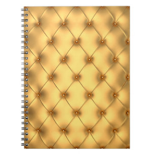 Caderno Espiral Fundo decorativo do ouro de brilho