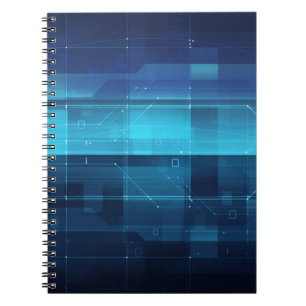 Caderno Espiral Fundo digital da alta tecnologia