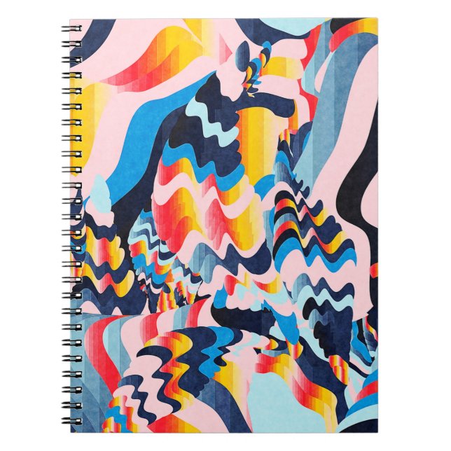 Caderno Espiral fundo digital de cinzas (Frente)