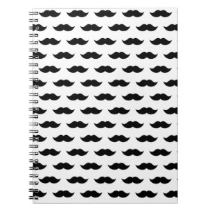 Caderno Espiral Fundo do bigode preto
