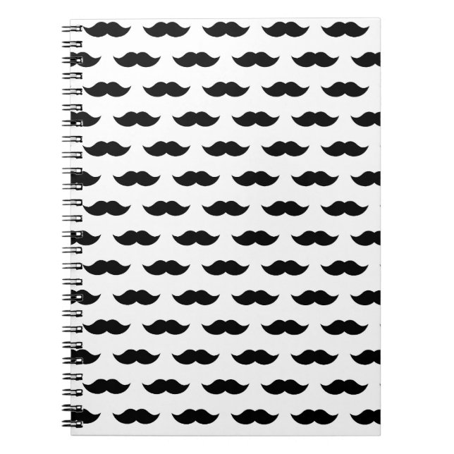 Caderno Espiral Fundo do bigode preto (Frente)