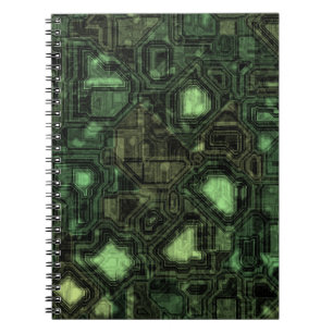 Caderno Espiral Fundo do circuito de computador