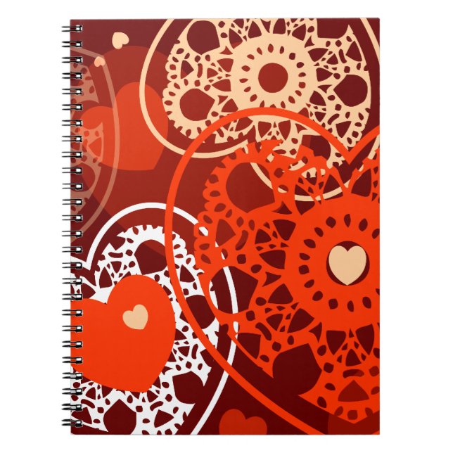 Caderno Espiral Fundo do coração, notebook (Frente)