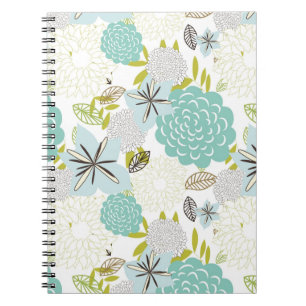 Caderno Espiral Fundo floral 5