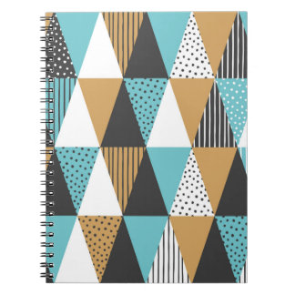 Caderno Espiral Fundo geométrico. ilustração abstrato vintage