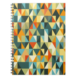 Caderno Espiral Fundo Geométrico moderno. padrão plano abstrato