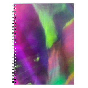 Caderno Espiral fundo luminoso verde cor-de-rosa-claro-neon