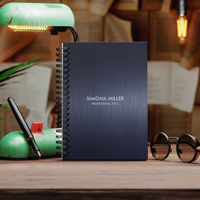 Caderno Espiral Fundo Metálico Azul Marinho (Criador carregado)