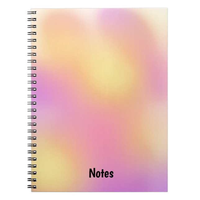Caderno Espiral Fundo Moderno Abstrato do Pôr do Sol (Frente)