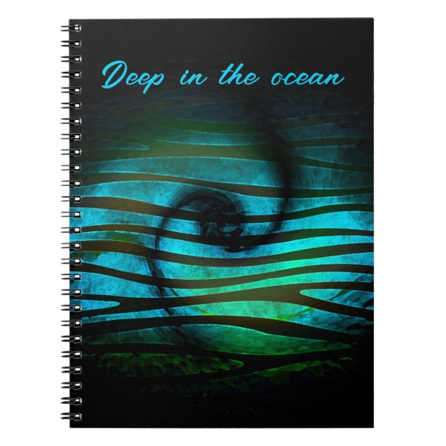 Caderno Espiral fundo no oceano (Frente)