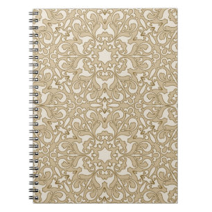 Caderno Espiral Fundo ornamentado floral