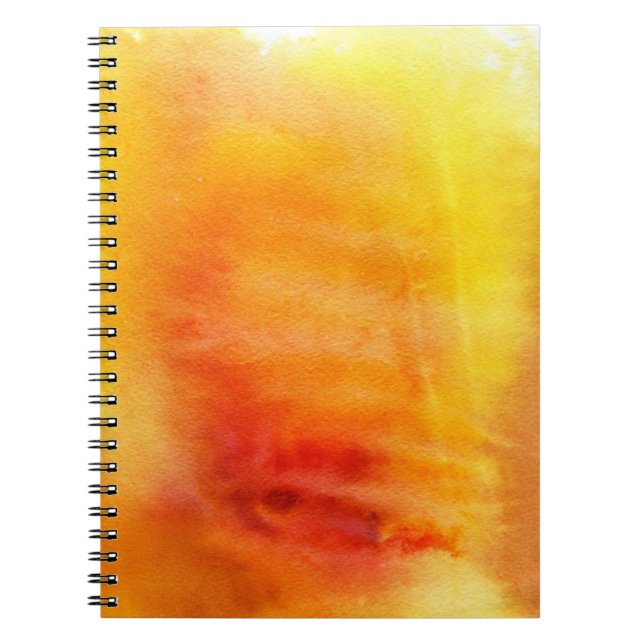 Caderno Espiral Fundo pintado mão 19 da aguarela abstrata (Frente)