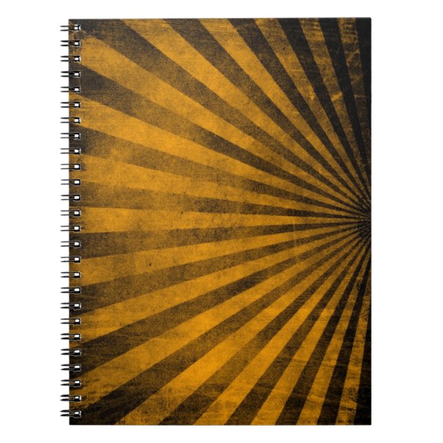 Caderno Espiral Fundo retro do teste padrão (Frente)