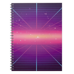 Caderno Espiral Fundo retrorreflector abstrato brilhante feito no