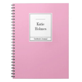 Caderno Espiral Fundo sólido personalizado e nome