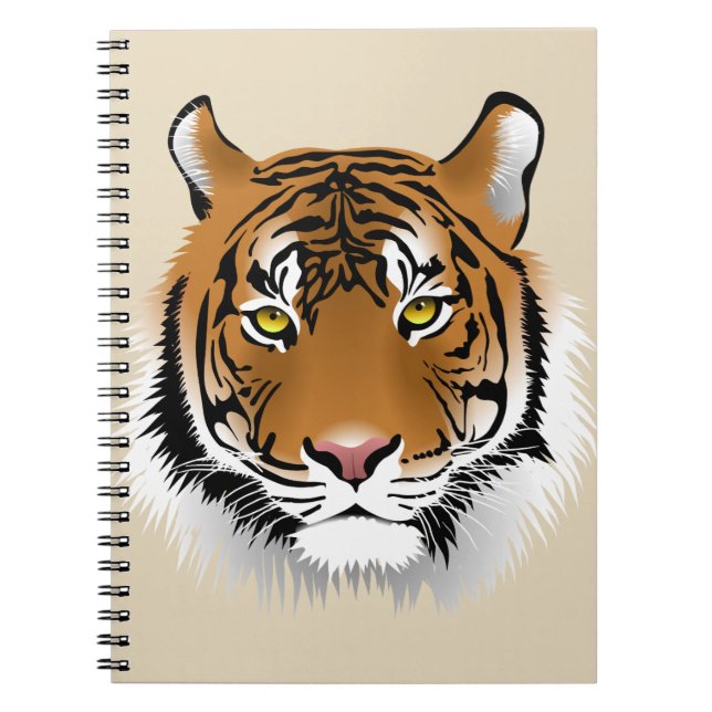 Caderno Espiral Fundo Tigre Animado (Frente)