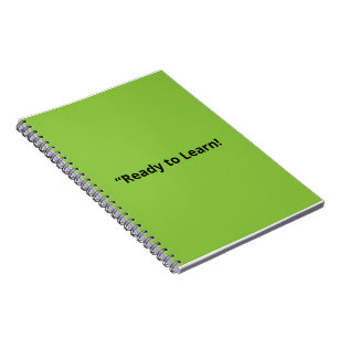 Caderno Espiral Fundo Verde Lima Plano – Textura Escolar