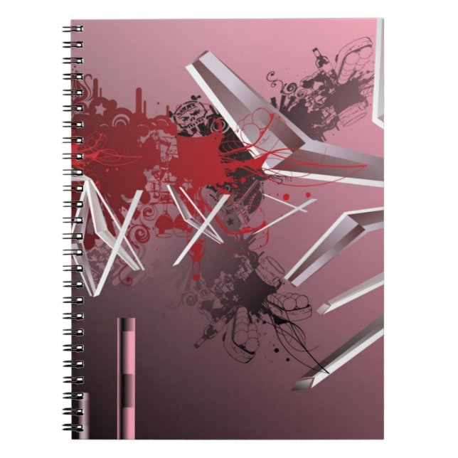 Caderno Espiral Fundos do design (Frente)