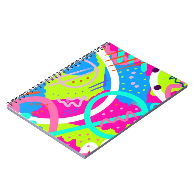 Caderno Espiral Funky Colorful Pop Art (Left Side)