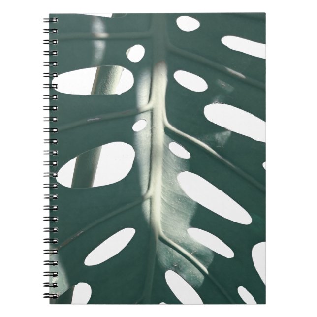 Caderno Espiral Funky Pale Green Swiss Cheese Plant (Frente)