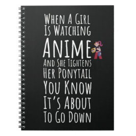 Caderno Espiral Funny Anime Gifts Girls Quote Women Lover Otaku