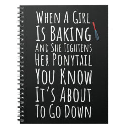 Caderno Espiral Funny Baking Gifts For Her Teen Girls Women Baker