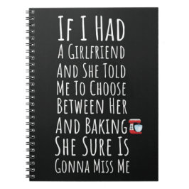 Caderno Espiral Funny Baking Gifts For Him Teen Boys Men Baker