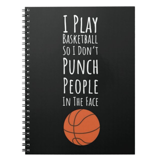 Caderno Espiral Funny Basketball Gifts Humor Player Sports Baller (Frente)