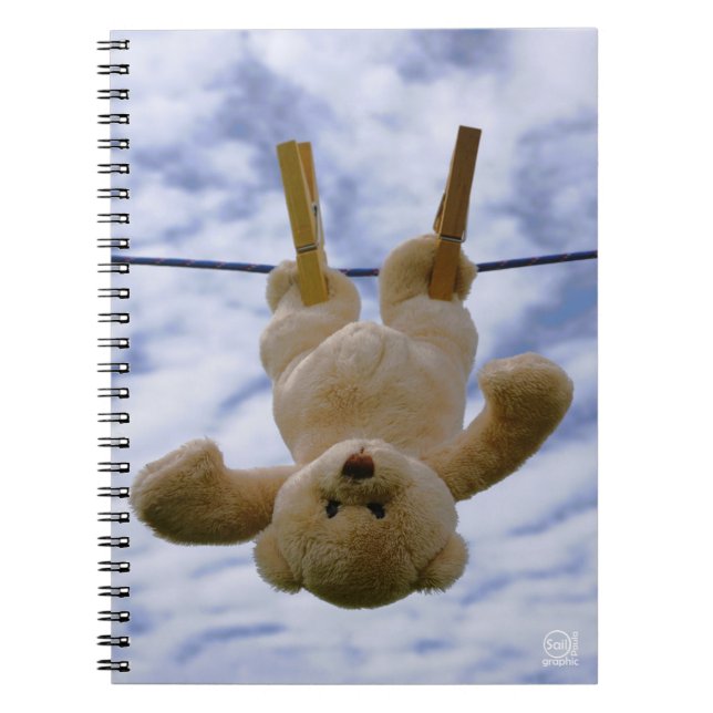 Caderno Espiral Funny beer die hangt te drogen. (Frente)
