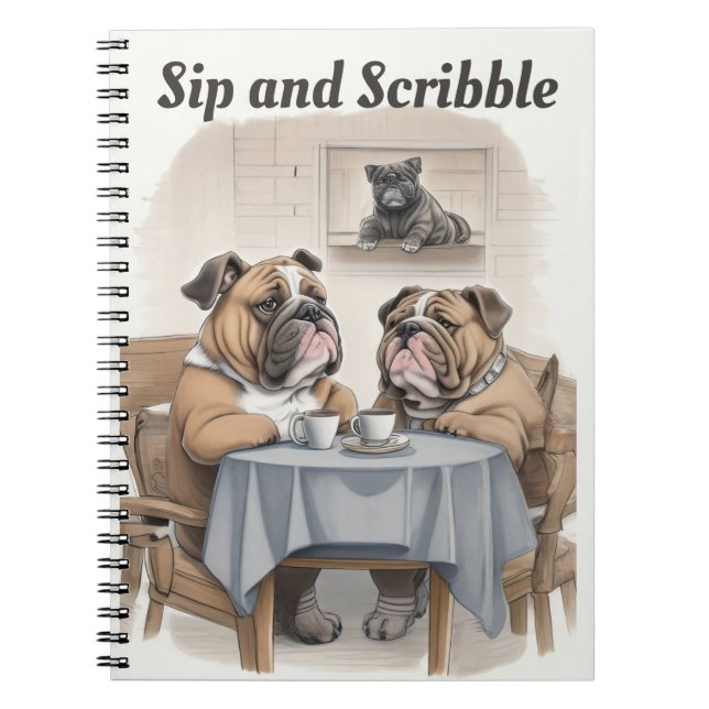 Caderno Espiral Funny Bulldog (Frente)