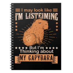 Caderno Espiral Funny Capybara Gift Women Kids Capybara