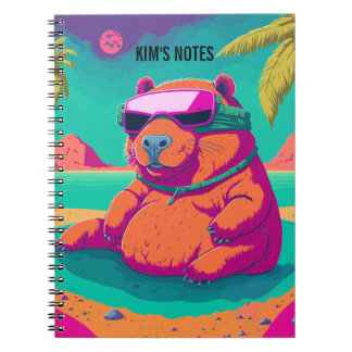 Caderno Espiral Funny Capybara Personalizada