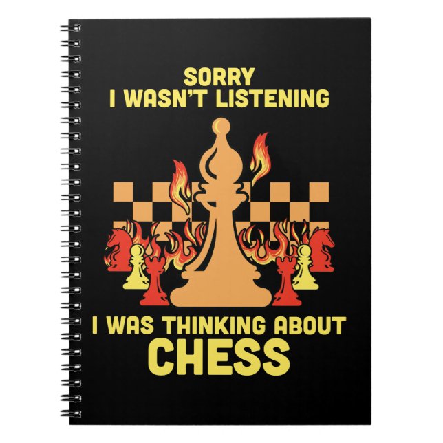 Caderno Espiral Funny Chess Quote Gift for Chess Players & Lovers (Frente)