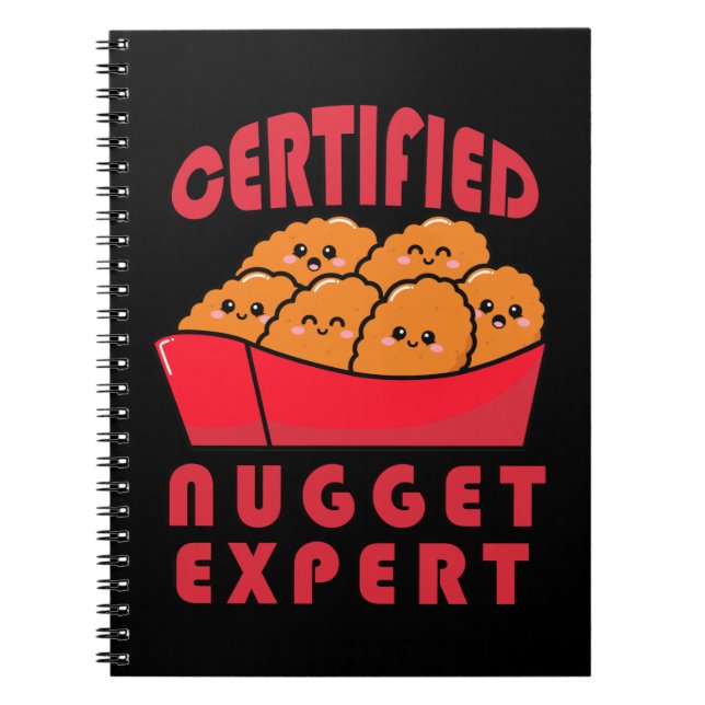 Caderno Espiral Funny Chicken Nugget Expert Nug Life (Frente)
