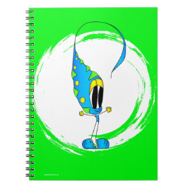 Caderno Espiral Funny, Colorful, Quirky, Cartoon Character