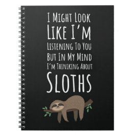 Caderno Espiral Funny Cute Gift For Sloth Lover Humor Joke Animals