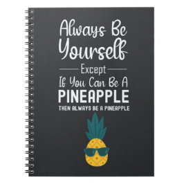 Caderno Espiral Funny Cute Pineapple Gifts Fruit Humor Humorous
