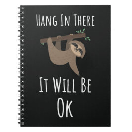 Caderno Espiral Funny Cute Sloth Gifts Animals Relax Slow Life