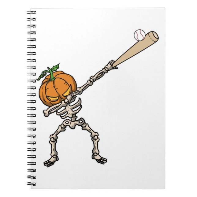 Caderno Espiral Funny Dabbing Pumpkin Head Baseball Gift Idea (Frente)