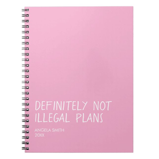 Caderno Espiral Funny Dark Humor Notebook, Sarcastic Journal,  (Frente)
