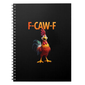 Caderno Espiral Funny F Caw F Chicken Gothic Vintage Style