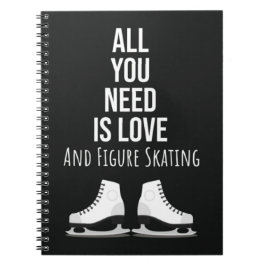 Caderno Espiral Funny Figure Skating Gifts Humor Ice Skater Winter