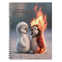 Funny Fire and Ice Penguin