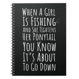 Caderno Espiral Funny Fishing Gifts For Teen Girls Women Her Humor
