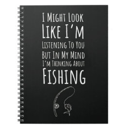 Caderno Espiral Funny Fishing Gifts Humorous Fisherman Hobby Sport