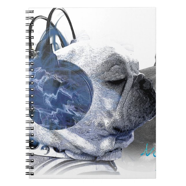 Caderno Espiral funny frenchbulldogs icon (Frente)