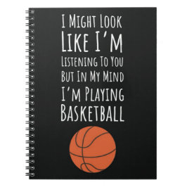 Caderno Espiral Funny Gifts For Basketball Players Team Fan Sports