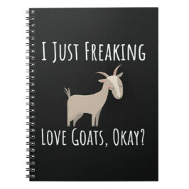 Caderno Espiral Funny Goat Gifts For Goat Lovers Farm Animal Humor